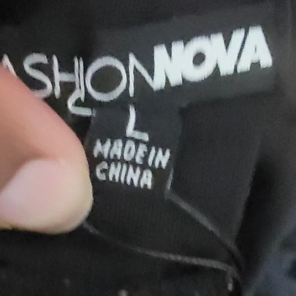 Fashion Nova Womens Black Lace Halter Midi Dress Crochet Detail Size L - Picture 7 of 7